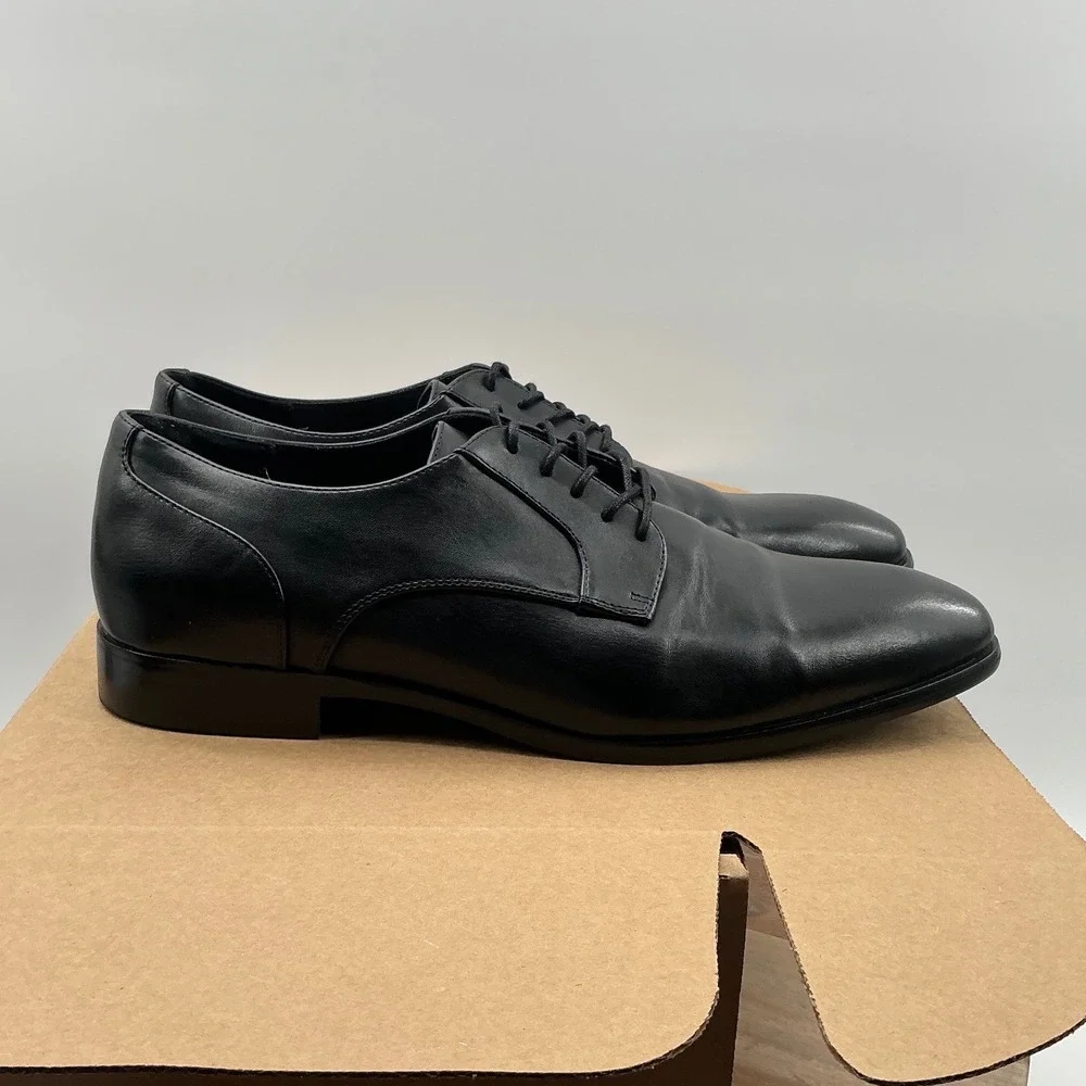 Abound Mens Black Lace Up Derby Dress Shoes OrthoLite Eco Insole